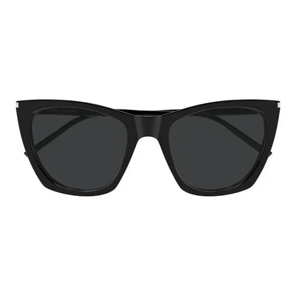 NEW SAINT LAURENT SUNGLASSES, SL214 KATE THIN 001 BLACK WOMEN SL 214 KATE